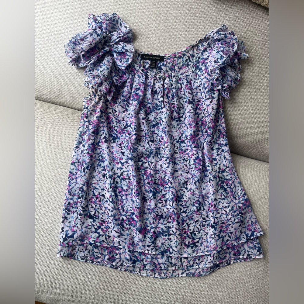 Banana Republic Multicolor Floral Blouse